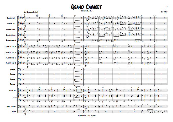 Grand Cabaret - Big Band - POTRAT R. - Partition