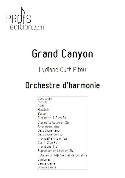 Grand Canyon - Orchestre d'Harmonie - CURT PITOU L. - page de garde