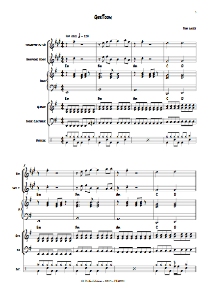 GreToon - Musique Actuelle - LARDET T. - Partition