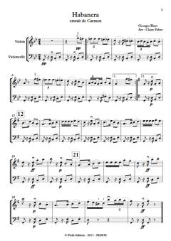 Habanera - Duo Violon Violoncelle - BIZET G. - app.scorescoreTitle