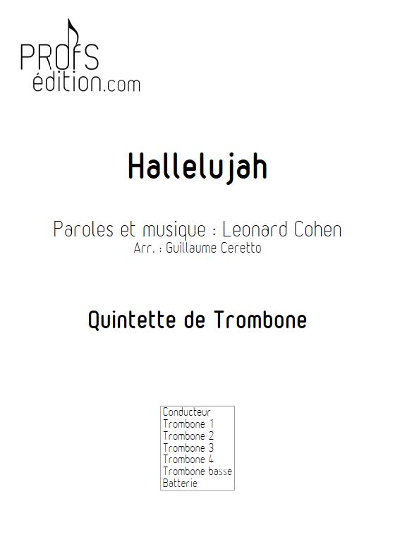 Hallelujah - Quintette de Trombones - COHEN L. - page de garde