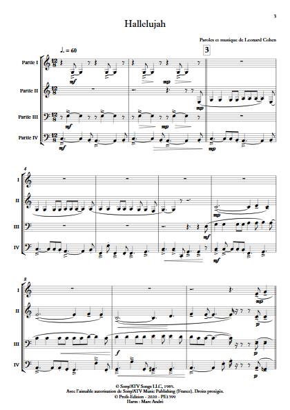 Hallelujah - Ensemble Variable - COHEN L. - app.scorescoreTitle