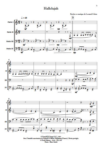 Hallelujah - Ensemble Variable - COHEN L. - Partition