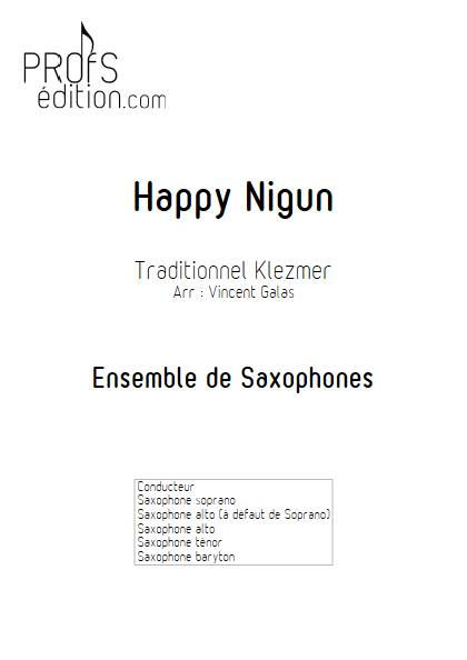 Happy Nigun - Ensemble de Saxophones - TRADITIONNEL KLEZMER - page de garde