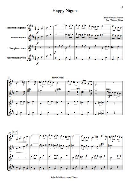 Happy Nigun - Ensemble de Saxophones - TRADITIONNEL KLEZMER - app.scorescoreTitle