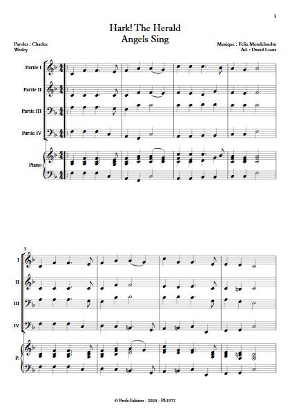 Hark the herald angel sing - Ensemble Variable - MENDELSSOHN F. - Partition