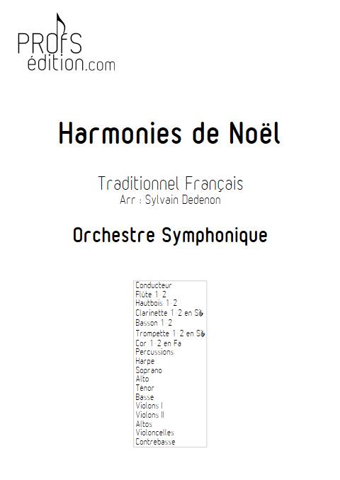 Harmonies de Noël - Chœur mixte & Orchestre symphonique - TRADITIONNEL FRANCAIS - page de garde