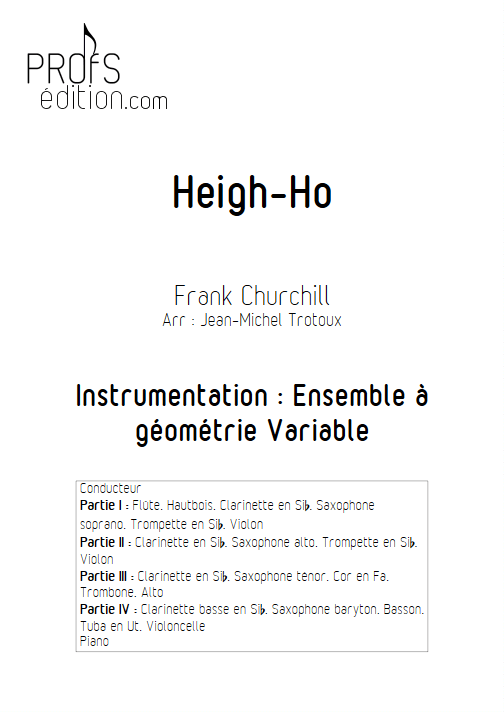 Heigh ho - Ensemble à Géométrie Variable - CHURCHILL F. - page de garde