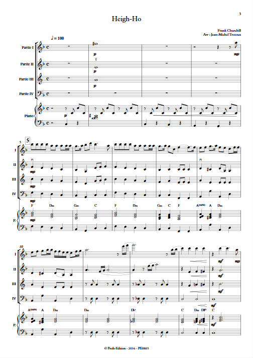 Heigh ho - Ensemble à Géométrie Variable - CHURCHILL F. - app.scorescoreTitle