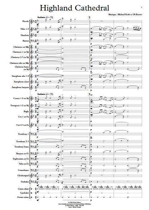 Highland Cathedral - Orchestre d'Harmonie - ROEVER U. - app.scorescoreTitle