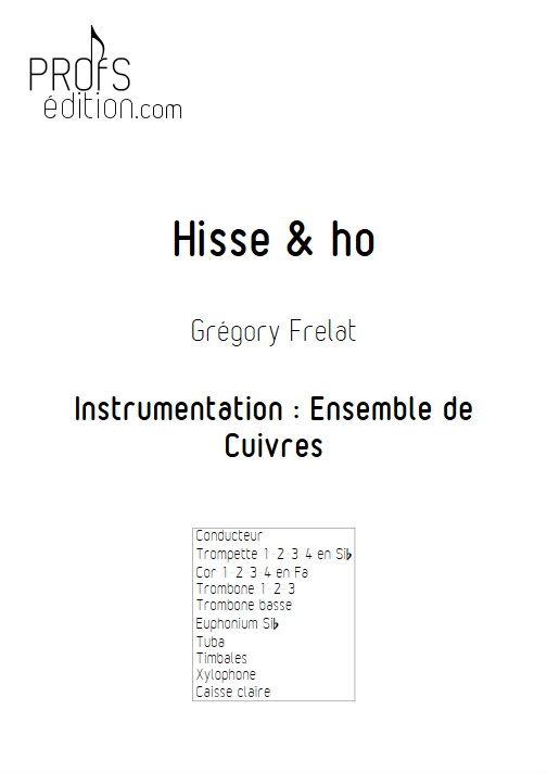 Hisse & Ho - Ensemble de Cuivres - FRELAT G. - page de garde