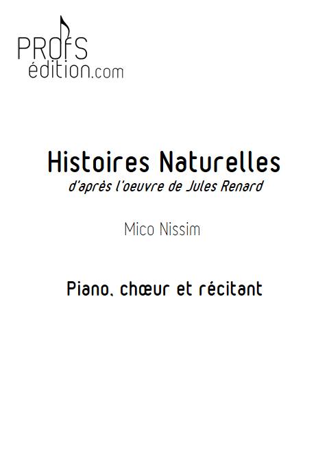 Histoires Naturelles - Chœur et Piano - NISSIM M. - page de garde