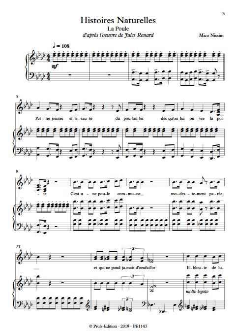 Histoires Naturelles - Chœur et Piano - NISSIM M. - app.scorescoreTitle