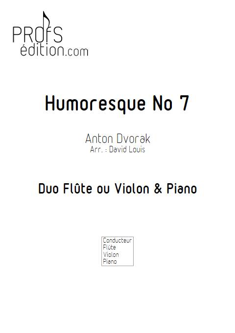 Humoresque No 7 - Flûte ou Violon & Piano - DVORAK A. - page de garde