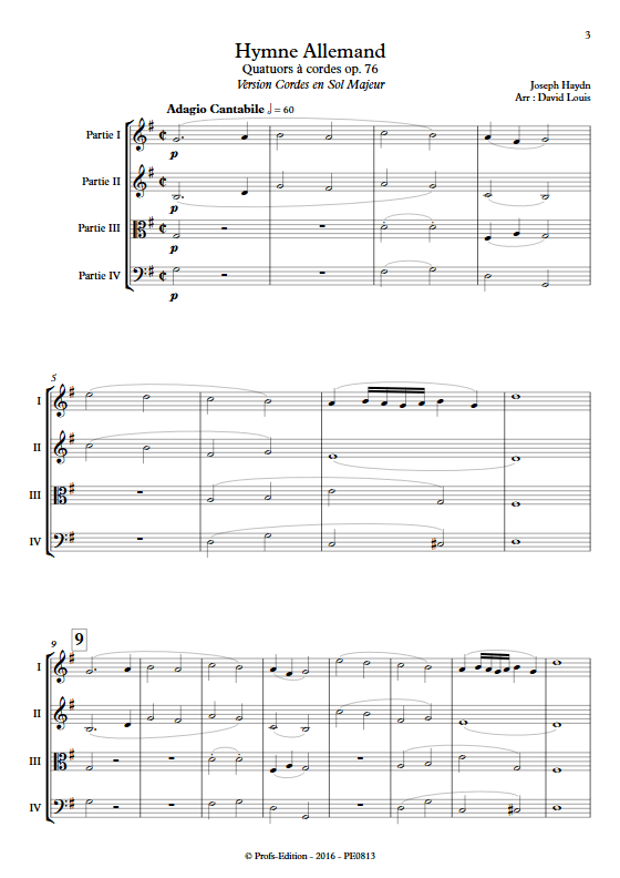 Hymne Allemand - Ensemble à Géométrie Variable - HAYDN J. - Fiche Pédagogique