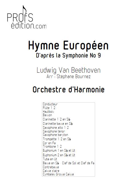 Hymne Européen - Orchestre d'Harmonie - BEETHOVEN L. V. - page de garde