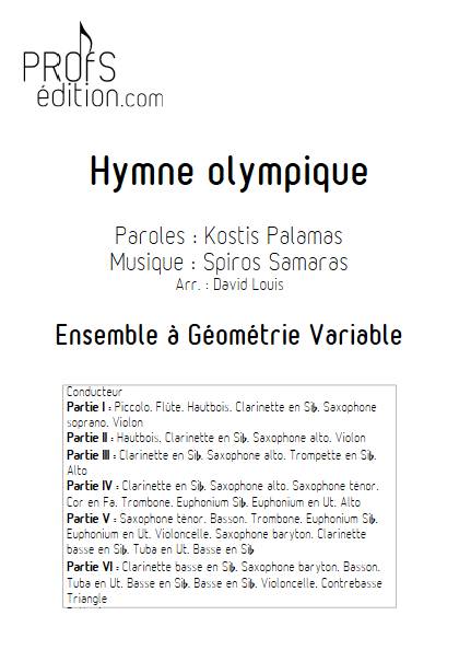 Hymne Olympique - Ensemble Variable - SAMARS S. - page de garde