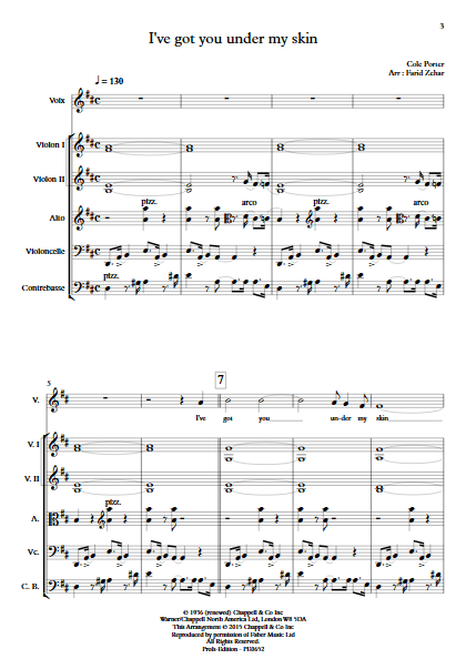 I've got you under my skin - Voix et Orchestre à Cordes - ZEHAR F. - app.scorescoreTitle