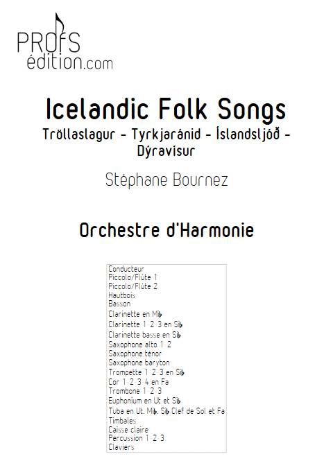 Icelandic Folk Songs - Orchestre d'Harmonie - BOURNEZ S. - page de garde