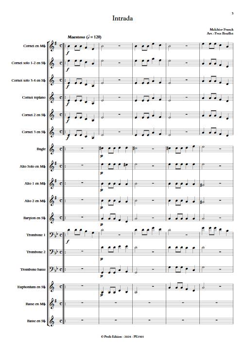 Intrada - Brass Band - FRANCK M. - Partition