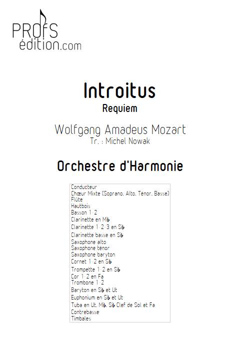 Introitus - Requiem - Harmonie et chœur - MOZART W. A. - page de garde