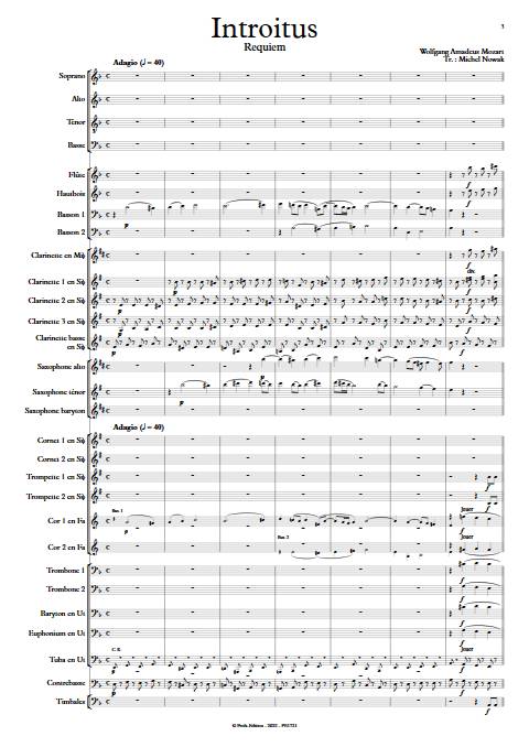 Introitus - Requiem - Harmonie et chœur - MOZART W. A. - app.scorescoreTitle