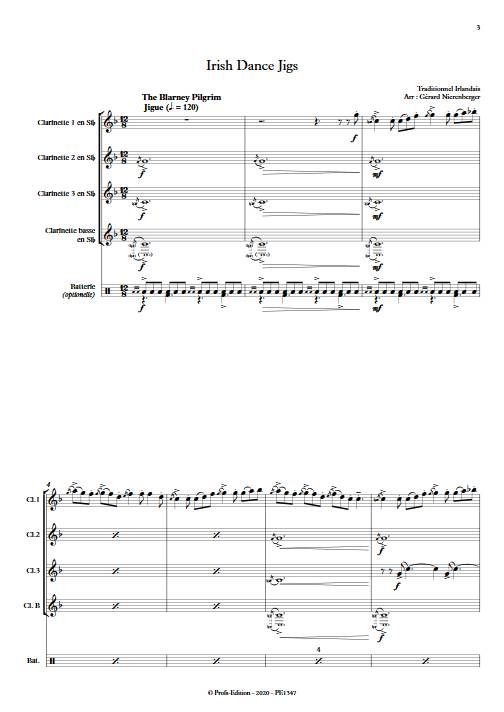 Irish Dance Jigs - Quatuor de Clarinettes - TRADITIONNEL IRLANDAIS - app.scorescoreTitle