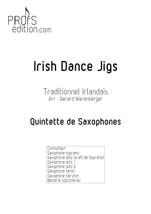 Irish Dance Jigs - Quintette de Saxophones - TRADITIONNEL IRLANDAIS - page de garde