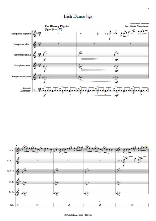 Irish Dance Jigs - Quintette de Saxophones - TRADITIONNEL IRLANDAIS - app.scorescoreTitle