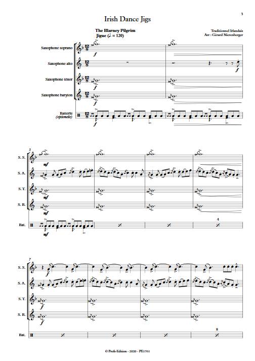 Irish Dance Jigs - Quatuor de Saxophones - TRADITIONNEL IRLANDAIS - Partition