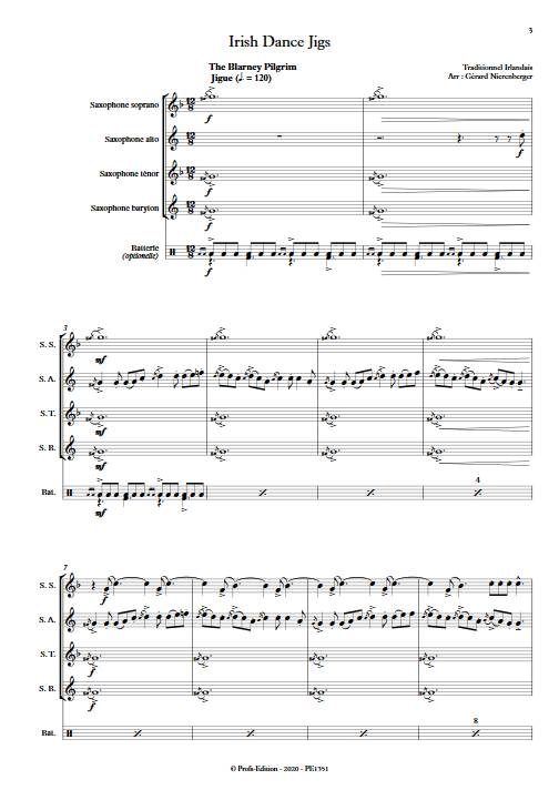 Irish Dance Jigs - Quatuor de Saxophones - TRADITIONNEL IRLANDAIS - app.scorescoreTitle