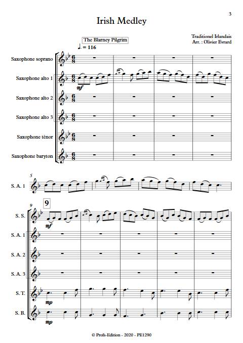 Irish Medley - Ensemble de Saxophones - TRADTIONNEL IRLANDAIS - app.scorescoreTitle