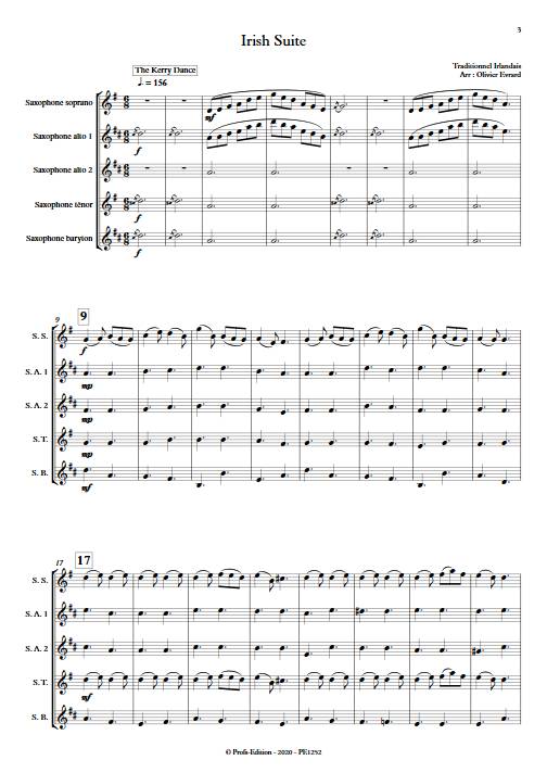 Irish suite ensemble - Ensemble de Saxophones - TRADITIONNEL IRLANDAIS - app.scorescoreTitle