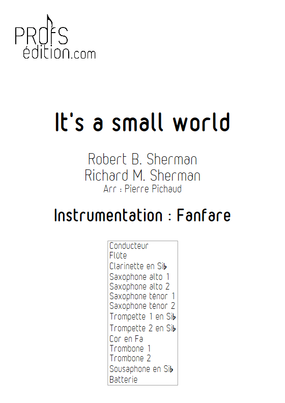 It's a small world - Fanfare - SHERMAN - page de garde
