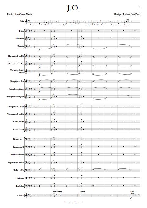 J.O. - Chant et Orchestre d'harmonie - CURT PITOU L. - Partition