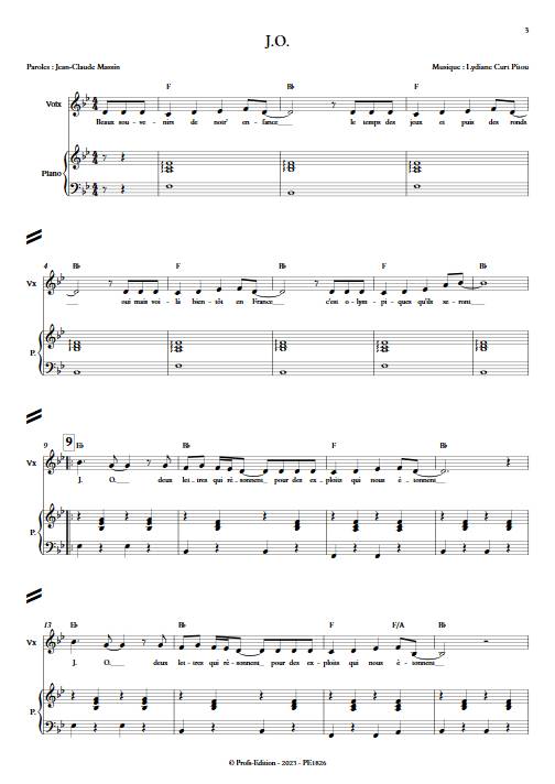 J.O. - Ensemble Variabla - CURT PITOU L. - Partition