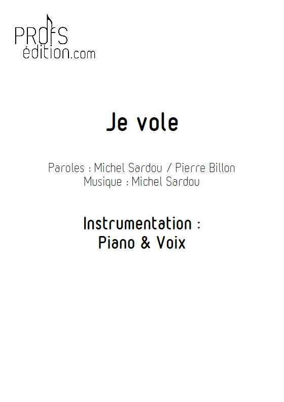 Partition piano je vole gratuite