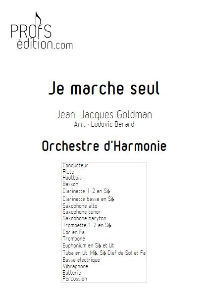 Je marche seul - Orchestre d'Harmonie - GOLDMAN J. J. - page de garde