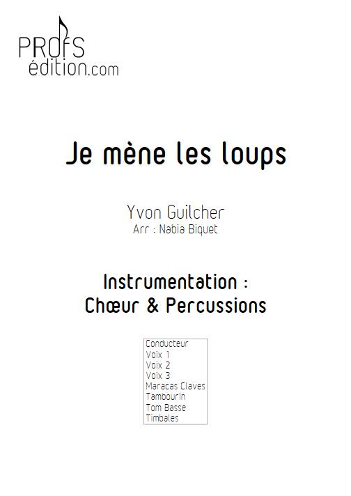 Je mène les loups - Chœur et Percussions - TRADITIONNEL FRANCAIS - page de garde