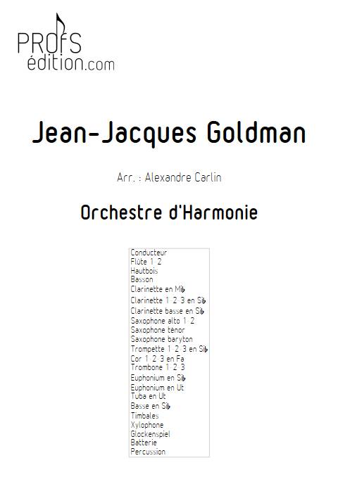 Jean-Jacques Goldman - Orchestre d'harmonie - GOLDMAN J. J. - page de garde