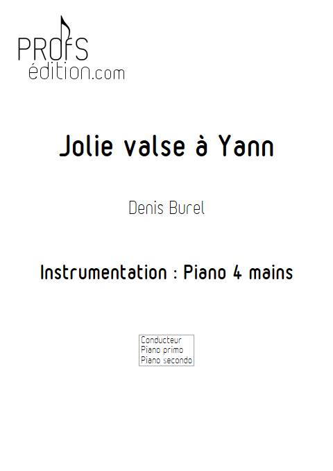 Jolie valse a Yann - Piano 4 mains - BUREL D. - page de garde