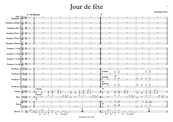 Jour de fête - Big Band - SOULAT D. - app.scorescoreTitle