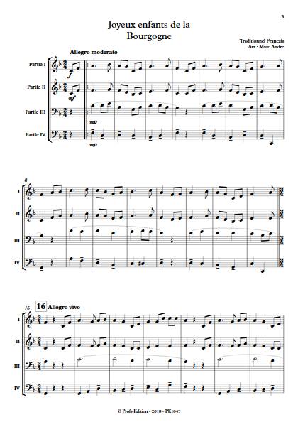 Joyeux enfants de la Bourgogne - Ensemble Variable - TRADITIONNEL FRANCAIS - app.scorescoreTitle