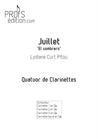 Juillet - El sombrero - Quatuor de Clarinettes - CURT PITOU L. - page de garde