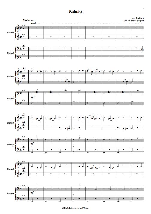 Kalinka - Piano 4 mains - LARIONOV I. - app.scorescoreTitle