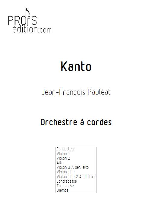 Kanto - Orchestre à cordes - PAULEAT J-F - page de garde