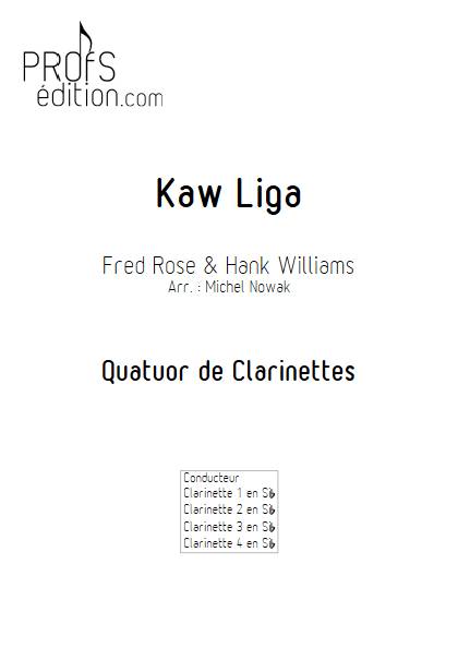 Kaw Liga - Quatuor de Clarinettes - WIILIAMS H. - page de garde