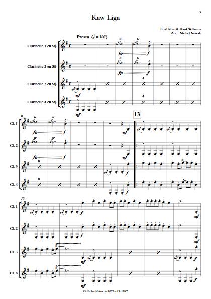 Kaw Liga - Quatuor de Clarinettes - WIILIAMS H. - app.scorescoreTitle