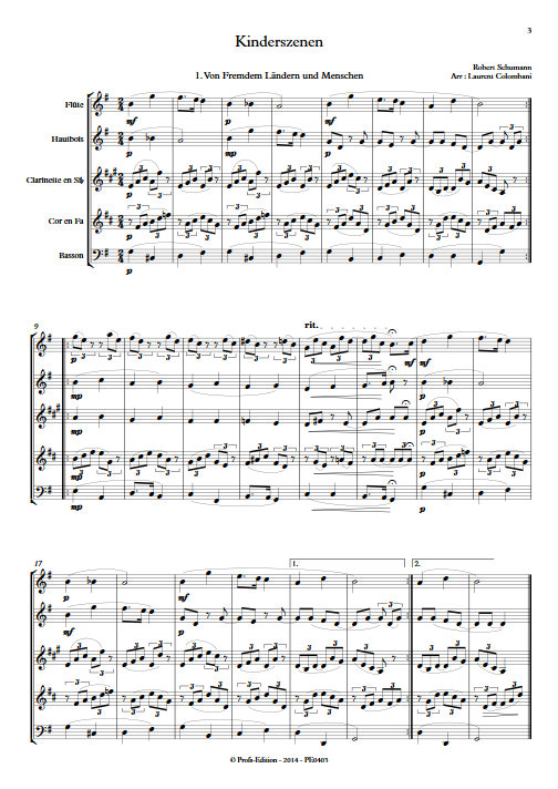 Kinderszenen - Quintette à Vents - SCHUMANN R. - app.scorescoreTitle