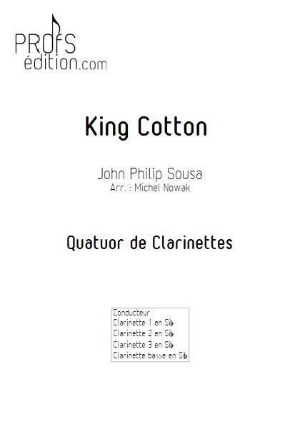King Cotton - Quatuor de Clarinettes - SOUSA J. P. - page de garde